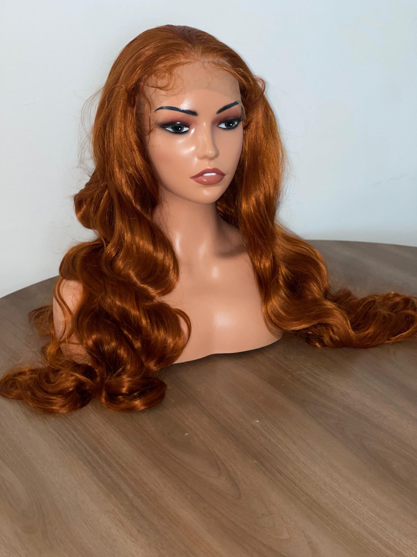 1-Auburn synthetic wig