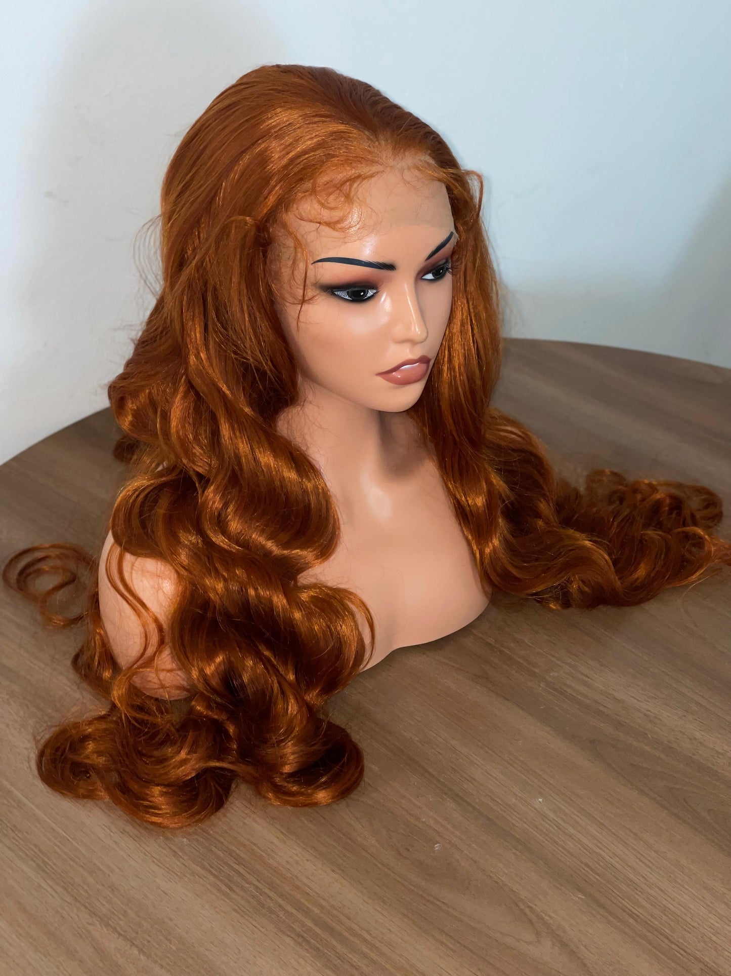 1-Auburn synthetic wig