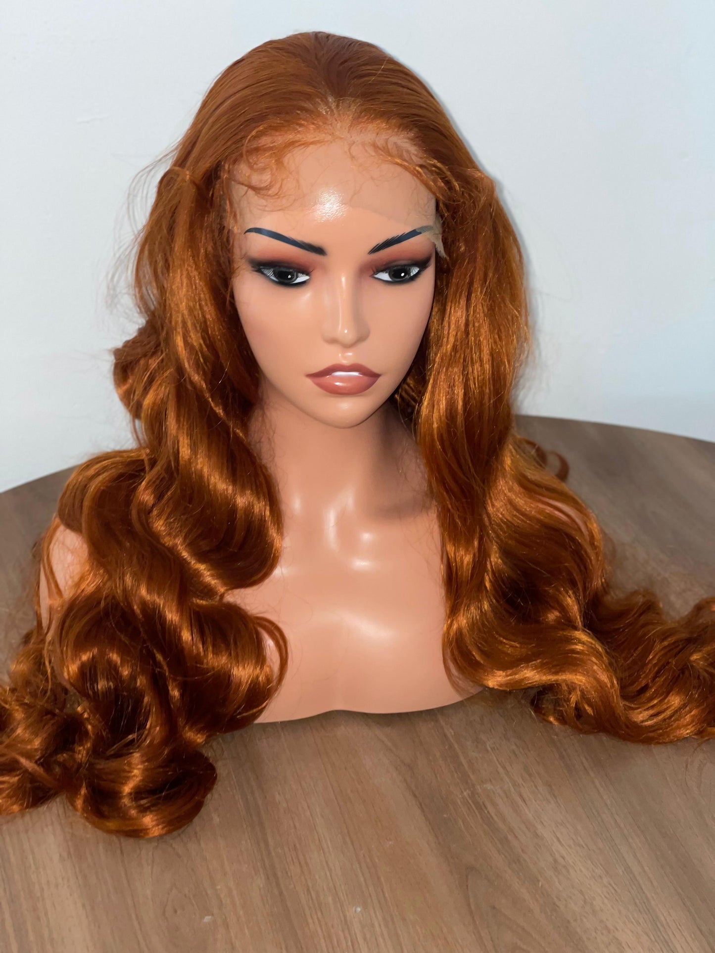 1-Auburn synthetic wig
