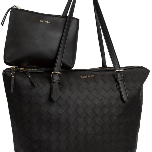 Ellen Tracy 20 inches wooven large workbook tote bag