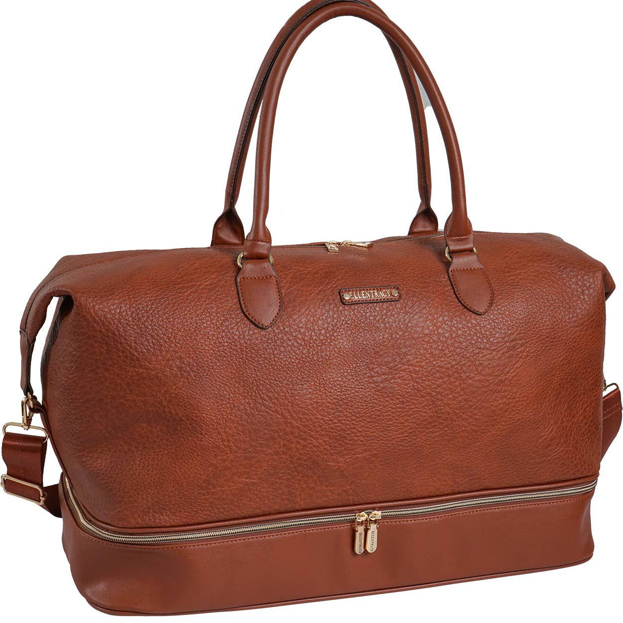 Ellen Tracy 20inch pebble grain drop bottom duffel