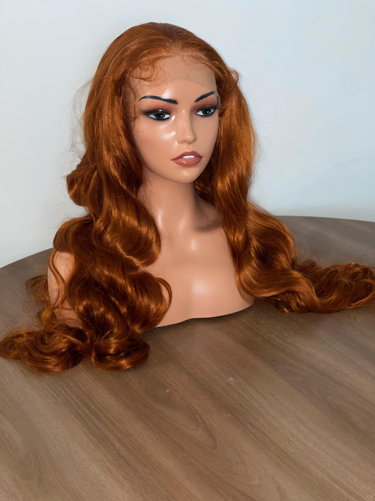 1-Auburn synthetic wig