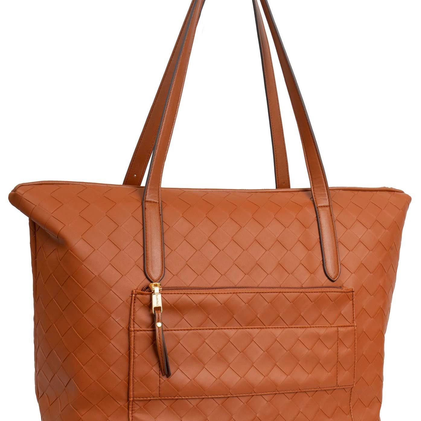 Ellen Tracy 20 inch wooven large workbook tote bag
