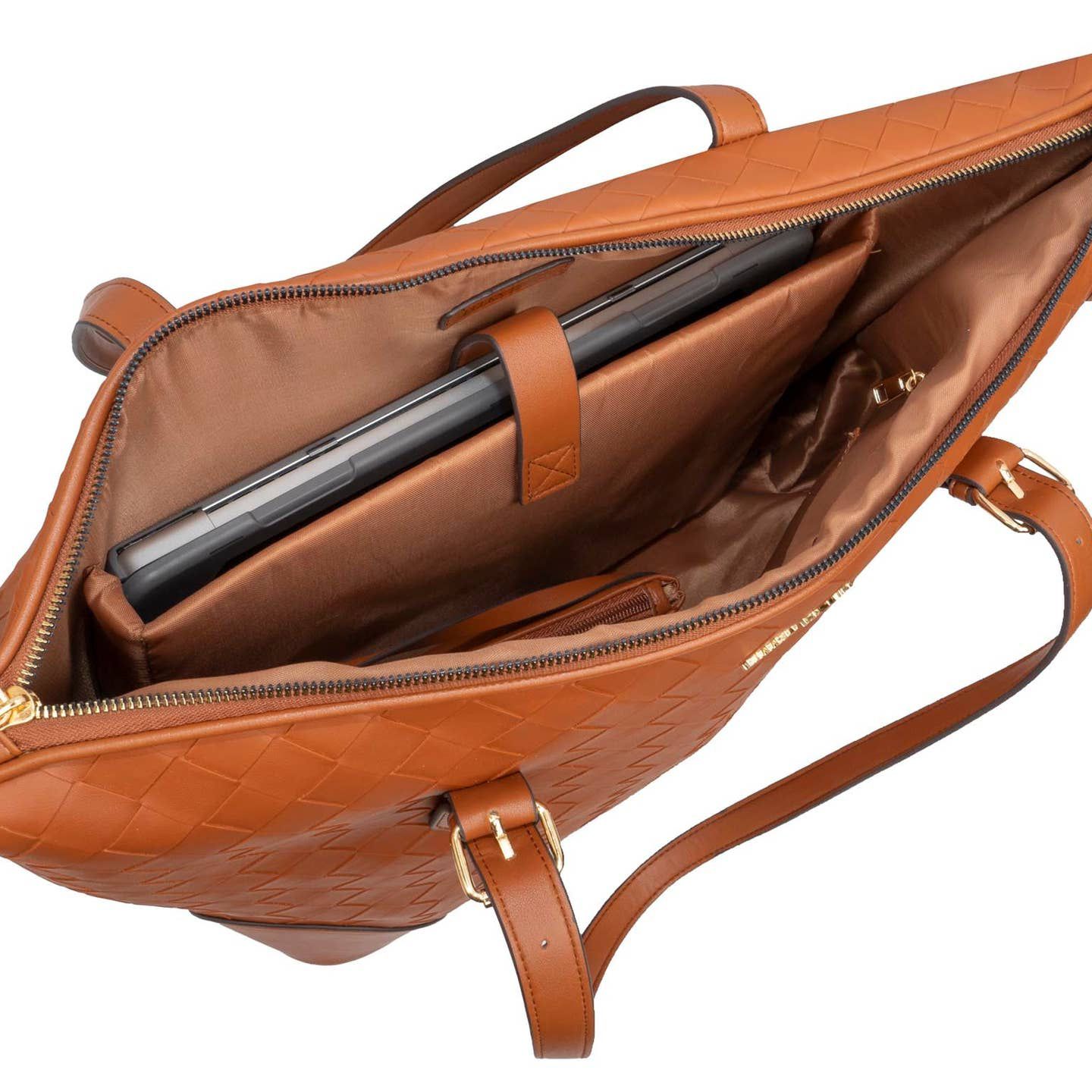 Ellen Tracy 20 inch wooven large workbook tote bag