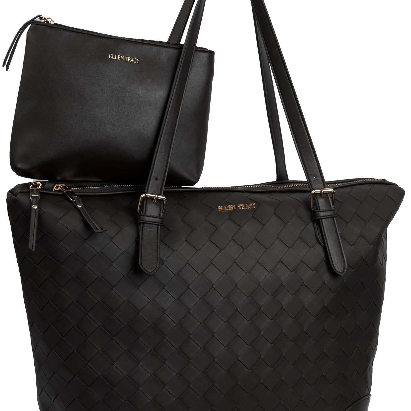 Ellen Tracy 20 inches wooven large workbook tote bag